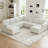 Aubade L Shaped 107 Inch Width Sectional Sofa Modular Couch Livingroom Couch With 2 Storage Ottomans-106913513
