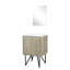 Meuble-lavabo en bois 24 po L 20 po x P, comptoir en marbre et miroir de 18 po - coiffeuse d'apparence élégante, plateau, qualité durable