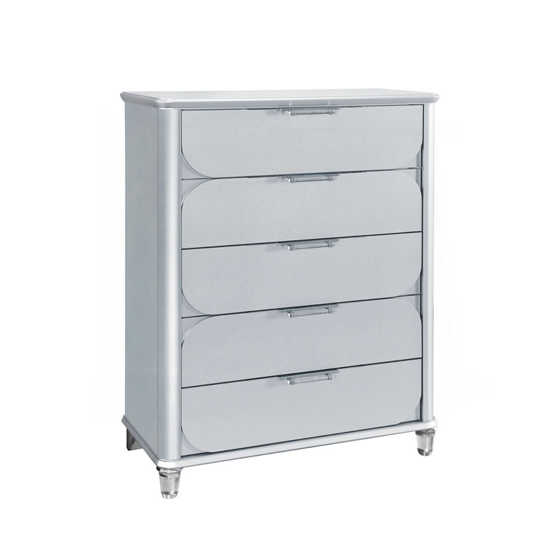 Commode argentée LAURA