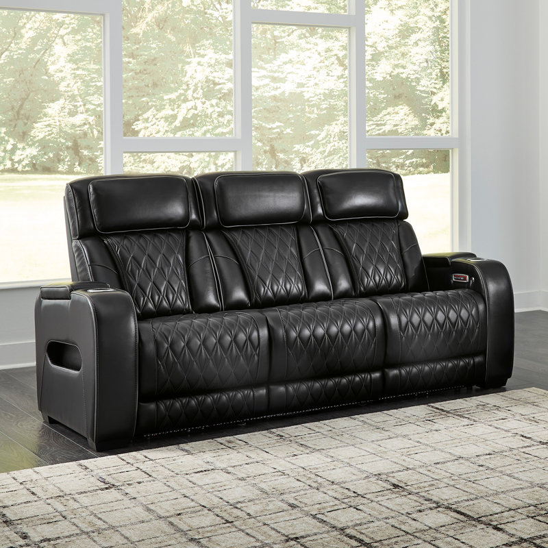 Boyington Upholstered 86'' Power Reclining Sofa