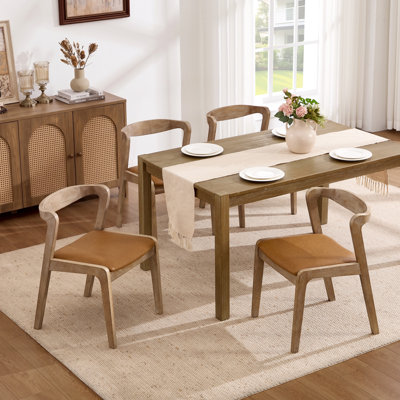 Chaise de salle à manger rembourrée avec dossier incurvé 19,1 po Avia ScandinRaeannn