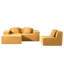 Canapé modulaire en velours côtelé avec repose-pieds CozyForm, canapé convertible en L à 4 places, gingembre-130071101-130071092-130071098-130071102