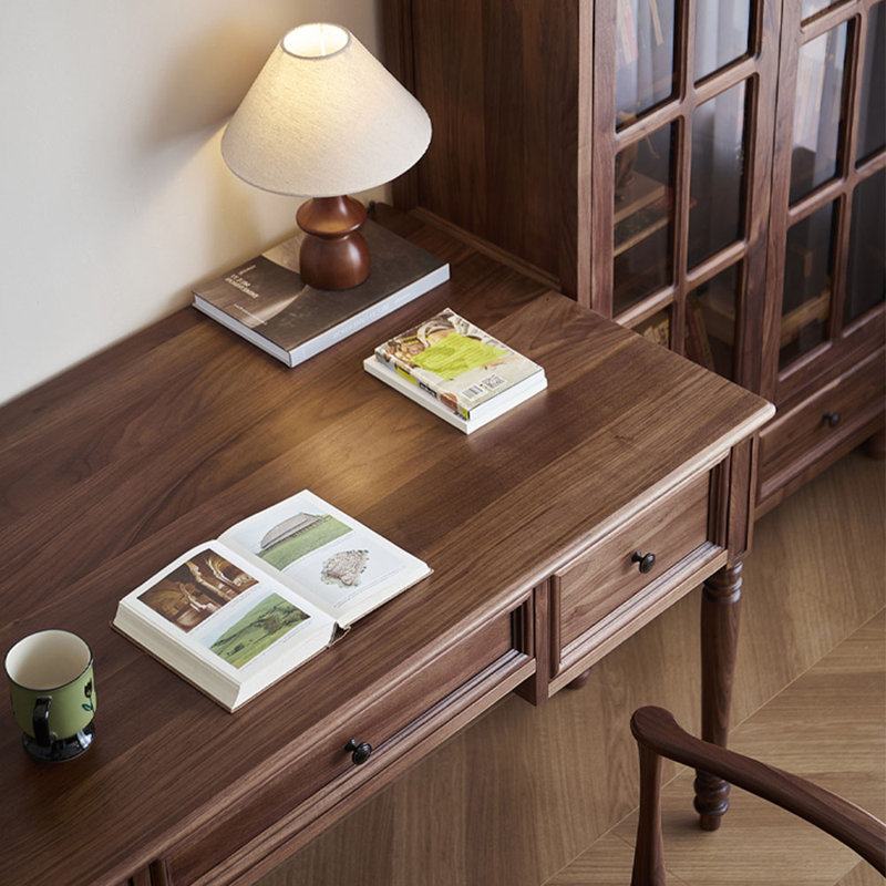 Bureau rétro en bois massif de style américain