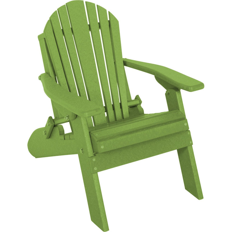 Berthelot Foldable Outdoor Adirondack Chair, Tropical Lime Green