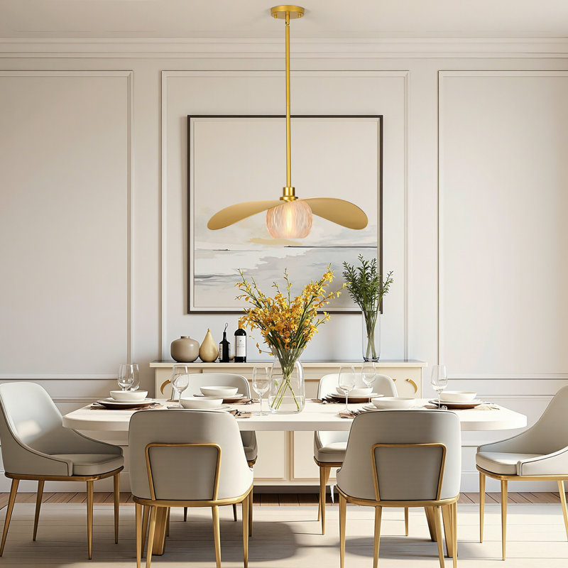 Luminaire suspendu géométrique moderne 1 lumière avec abat-jour imprimé en aluminium et 3D
