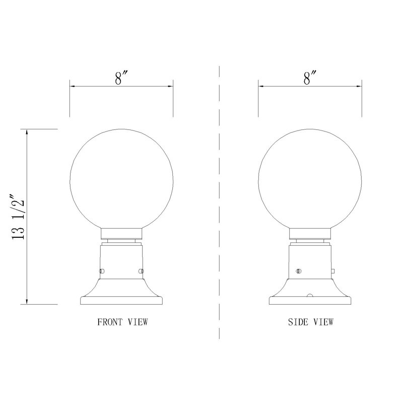 Pier Mount Light, Frosted