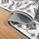 Non-Slip Machine Washable Oriental Gray/White Area Rug