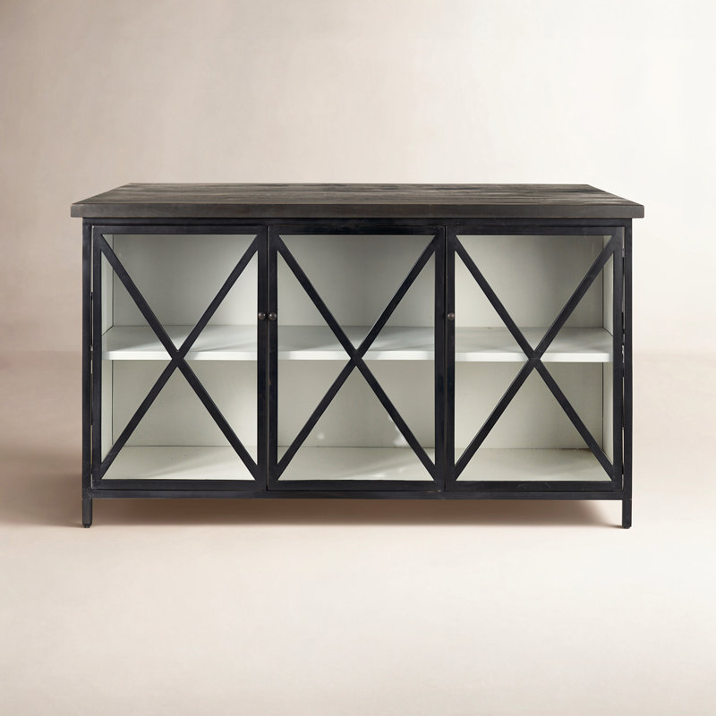 Bede Solid Wood Top Kitchen Island
