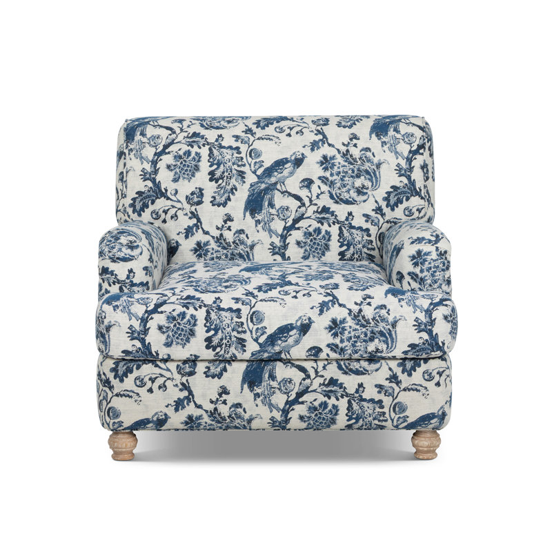 Kenwood Occasional Chair, Mocha, Bluebird Toile