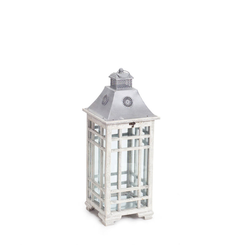 2 Piece Metal Tabletop Lantern Set