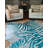Aleksas Turquoise Metallic Zebra Cowhide Rug