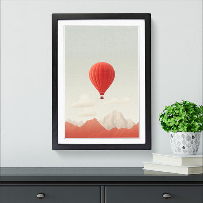 Hot Air Balloon Minimalism - Framed Print