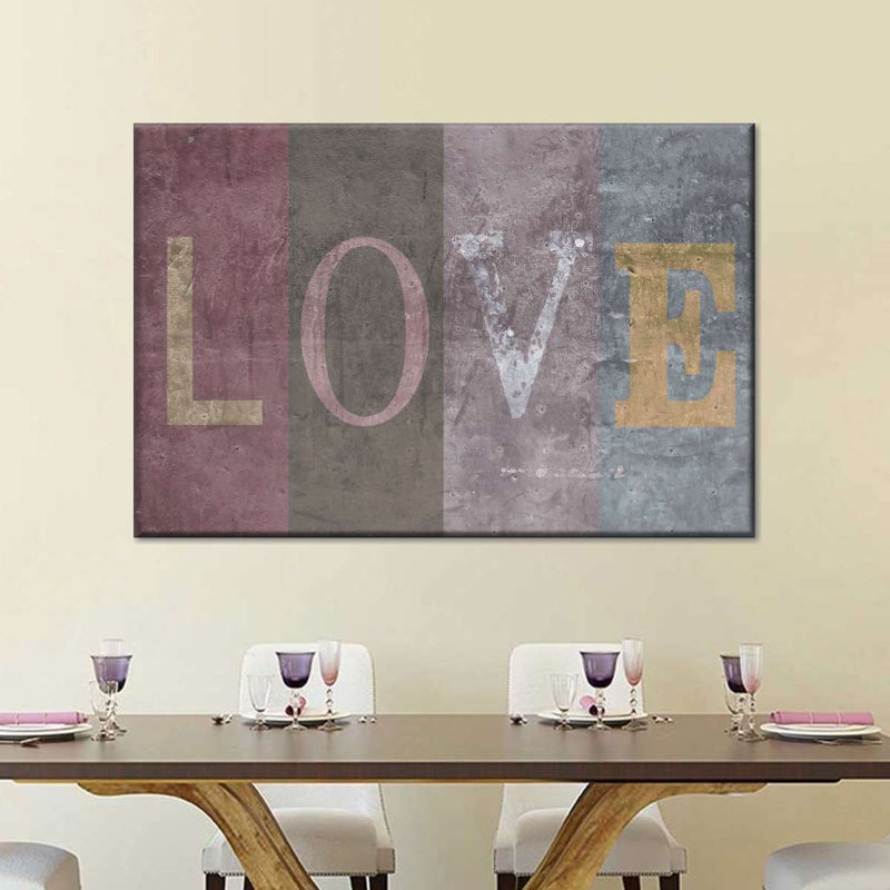 «Love Sign», reproduction sur toile, H 8 po x l 12 po x P 1 po