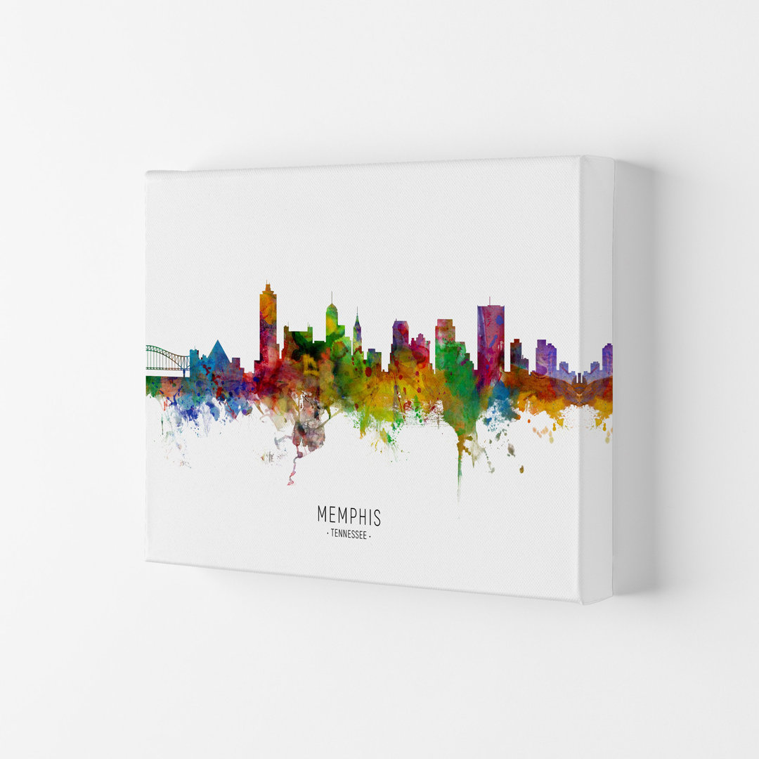 Memphis Tennessee Skyline by Michael Tompsett - Print