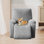 Housse pour fauteuil inclinable 4 pièces, housse élastique pour fauteuil inclinable avec poche, fond extensible et attaches
