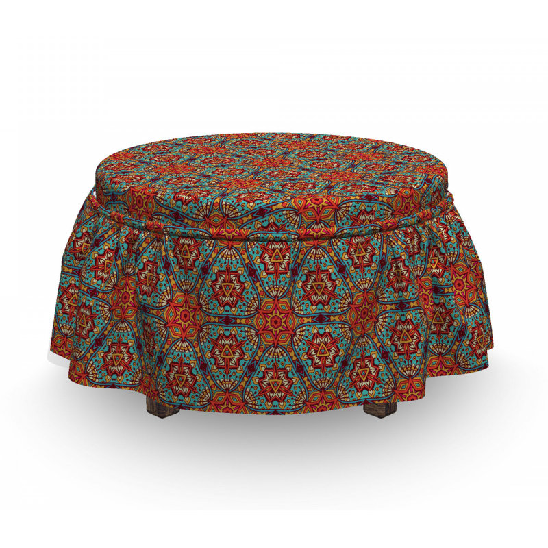 Housse pour repose-pieds floral doodle
