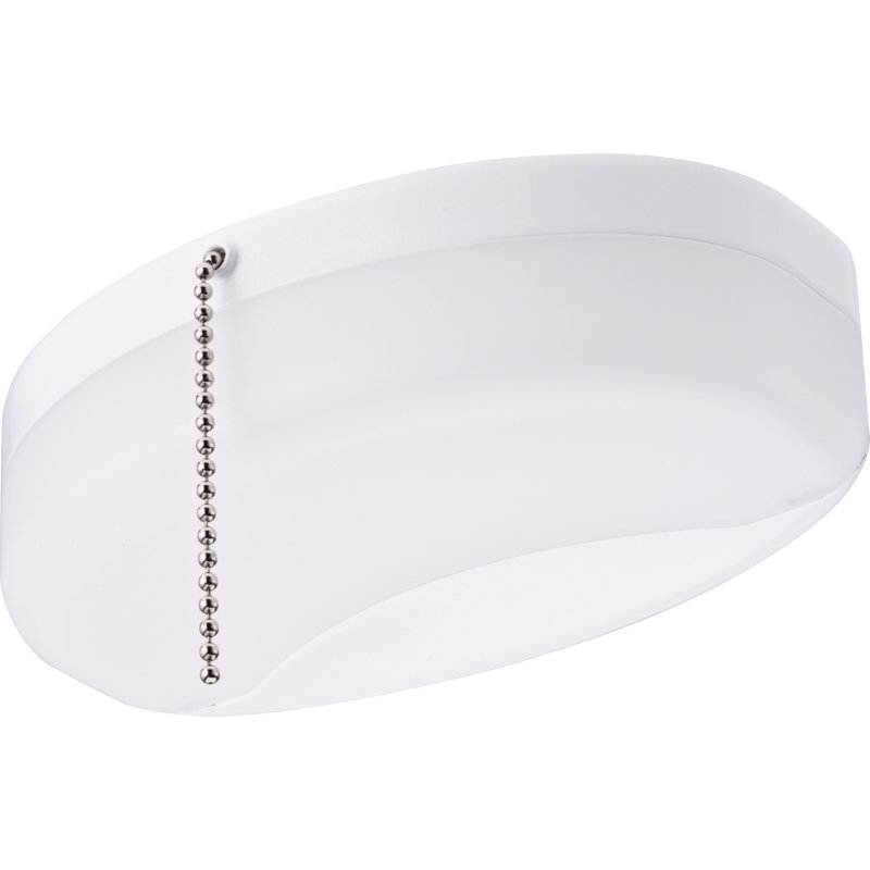 Sleek Matte White 7" LED Flush Mount Closet Light with Pull Chain