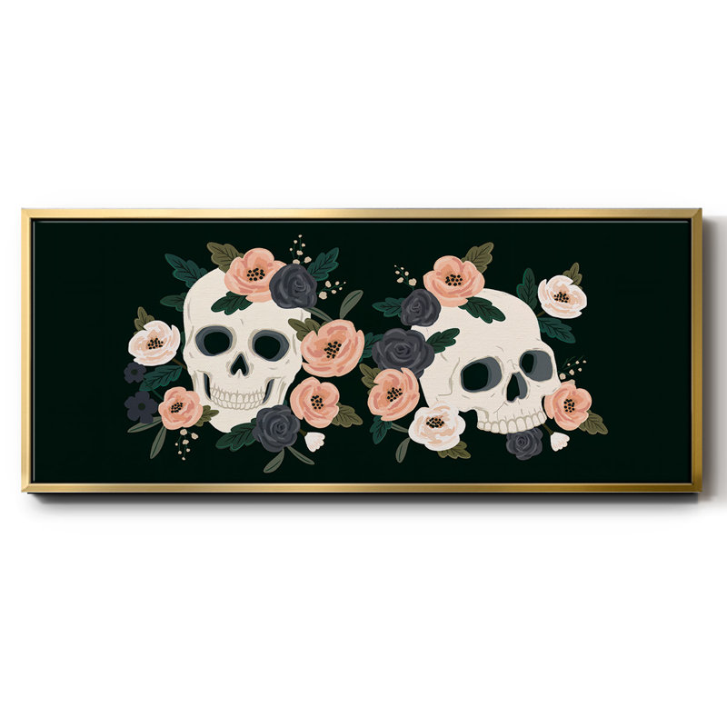 Skull & Snake Collection D- Framed Canvas, 20" H x 50" W