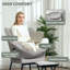 Chaise d'appoint rembourrée avec poches latérales