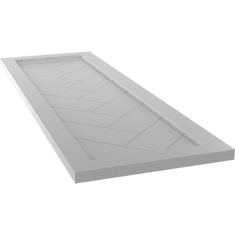 Volets à fixation fixe en PVC True Fit, 12", Apprêté, 74"