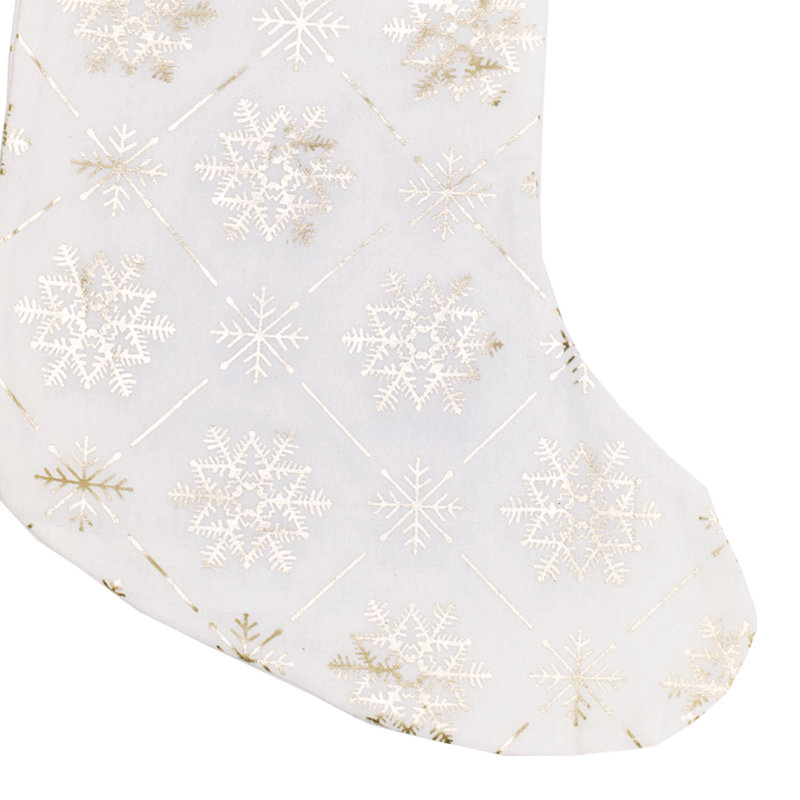 Gold Foil Snowflake Stocking
