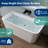 Tidal 59" Back to Wall Acrylic Bathtub Deep Soaking Tub with Overflow