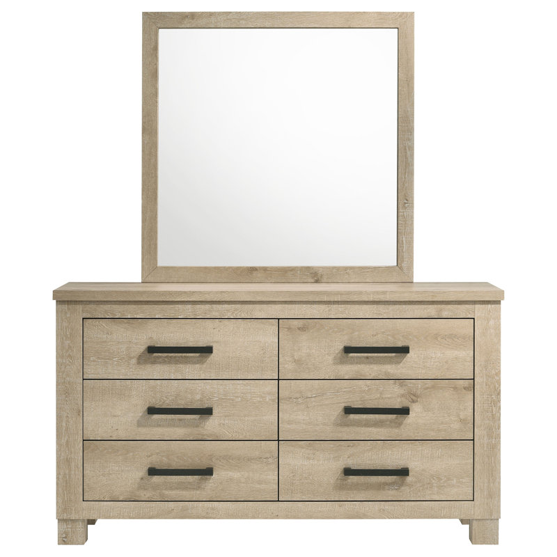 Commode 6 tiroirs avec miroir