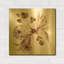 Tableau mural en métal doré « Sepia Floral » de Kristy Rice, 61 x 61 cm-1656884921