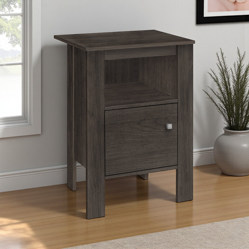 Sandra Nightstand, Dark Brown