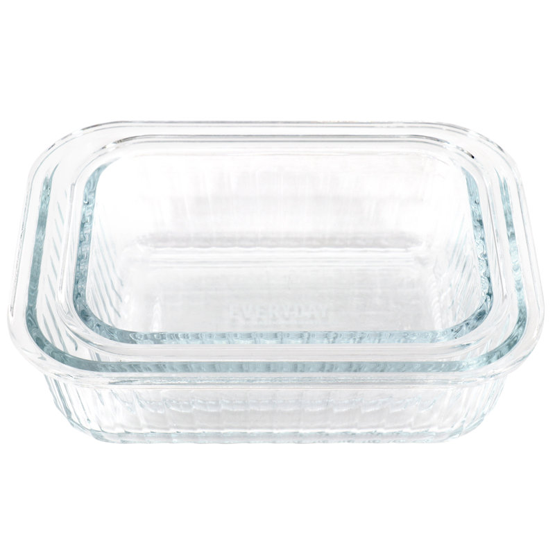 Contenant en verre pour aliments - Ensemble de 2