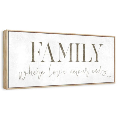 Plaque murale «Family Where Love Never Ends»