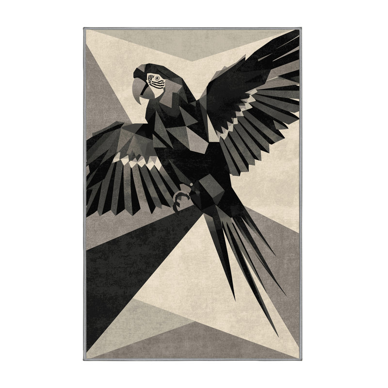 Tapis géométrique beige / gris Oryn, 3 X 5