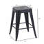 Tabouret à hauteur de comptoir 24 po, tabourets de bar en métal sans dossier, ensemble de 4, non empilable, amovible et facile à assembler, conception peu encombrante pour îlot de cuisine / bar / café / salle à manger-591688198-591688211-591688217