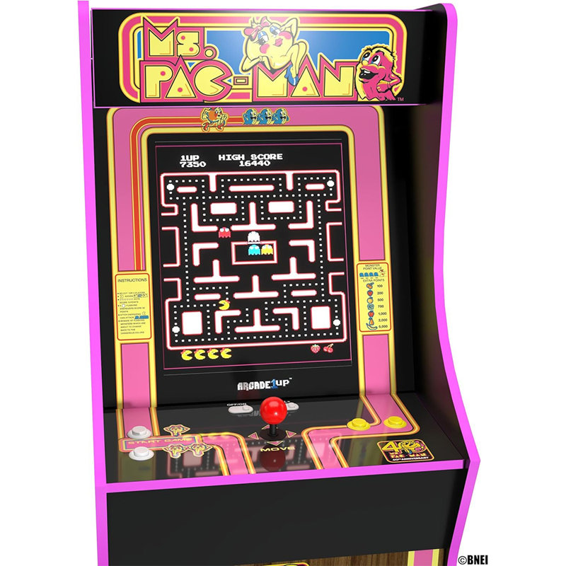 Arcade1up Ms. Pac-Man Arcade Machine 40th Anniversary 10 Games-in-1