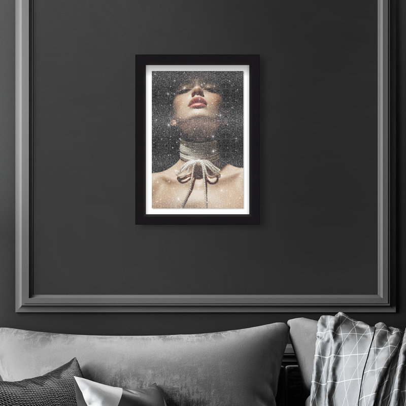 Pearl Constellation Print by Oliver Gal, 16.5"H x 11.5"W, Black Shadowbox