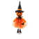 The Holiday Aisle® Orange Fabric Standing Pumpkin Girl With Black Witch ...