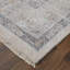 Tapis décoratif à médaillon transitionnel ivoire / bleu / orange Ramey-100851821
