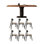 Walnut-colored rectangular dining table set