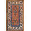 Warm Casual Tribal Geometric Paisley Design Antique Caucasian Kazak Rug