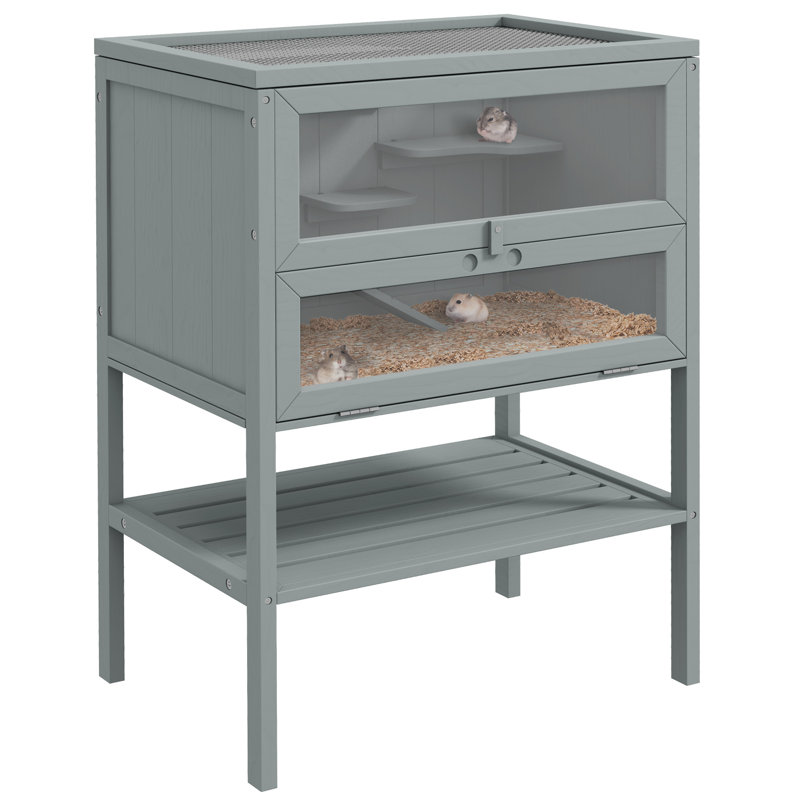 Cage pour hamster Amberlea, bois, H 33 po x l 18 po x P 7 po, Gris
