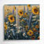 «Farm Wild Flowers», art mural sur toile noire-1209101520