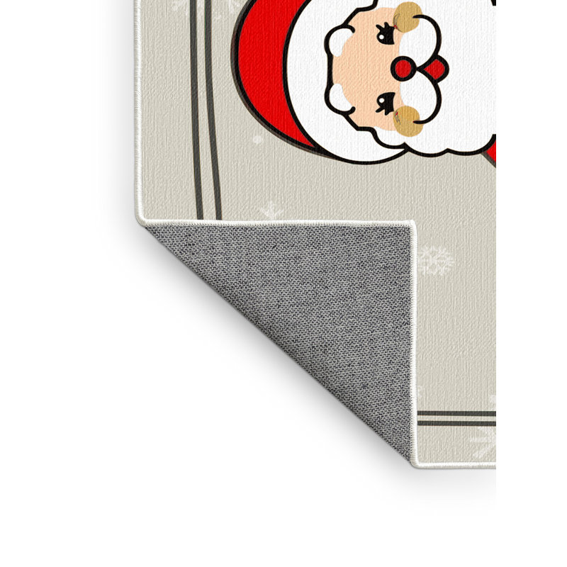 Tapis de Noël hiver lavable Ginza Six, Rectangle 4pi x 6 pi