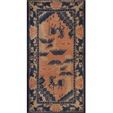 Small Scatter Size Antique Coral Horse Pattern Chinese Ningxia Rug