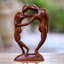 Eka Couple in Love Suar Wood Sculpture