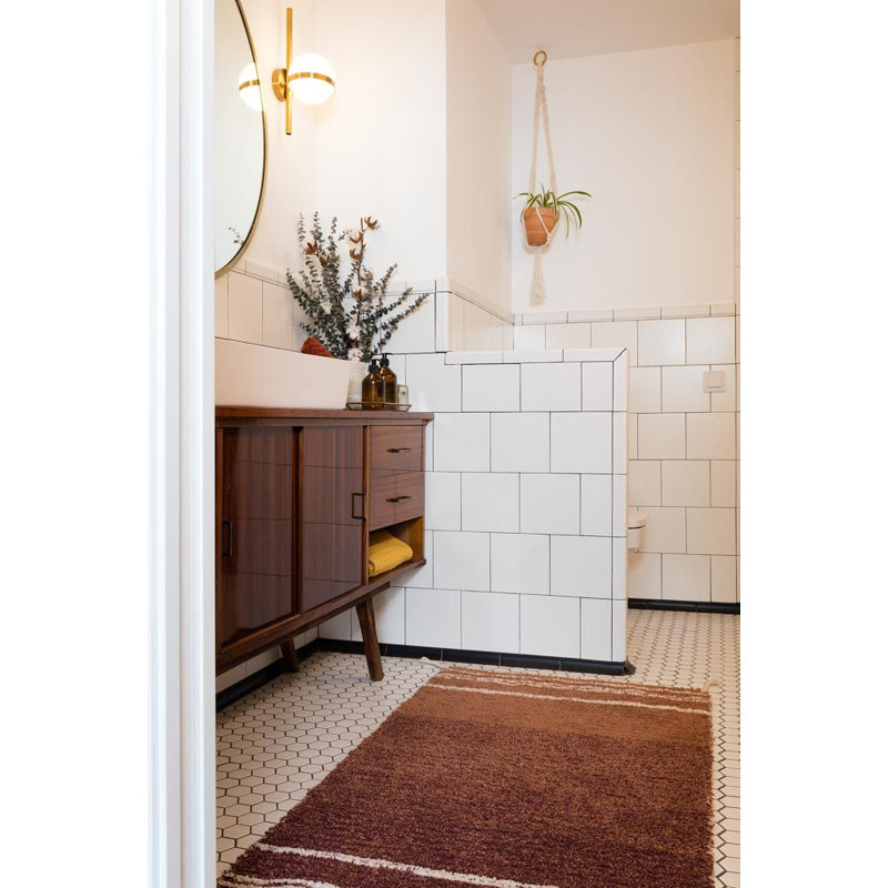 Reversible Washable Rug Twin Toffee, Rectangle 2'7" x 4'7"