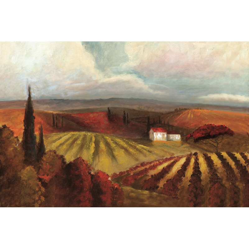 Tuscan Countryside - Wrapped Canvas Painting, 30cm H x 46cm W x 3.8cm D