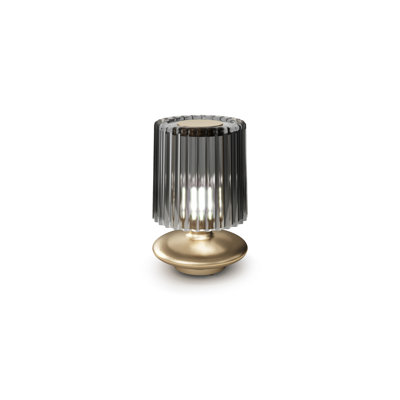 Tread Table Lamp Smoky Transparent Matt Copper 1 E12 Ul
