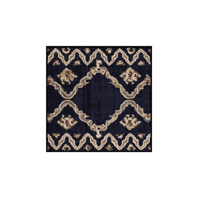 Machine Washable Gray Area Rug, Square 3'
