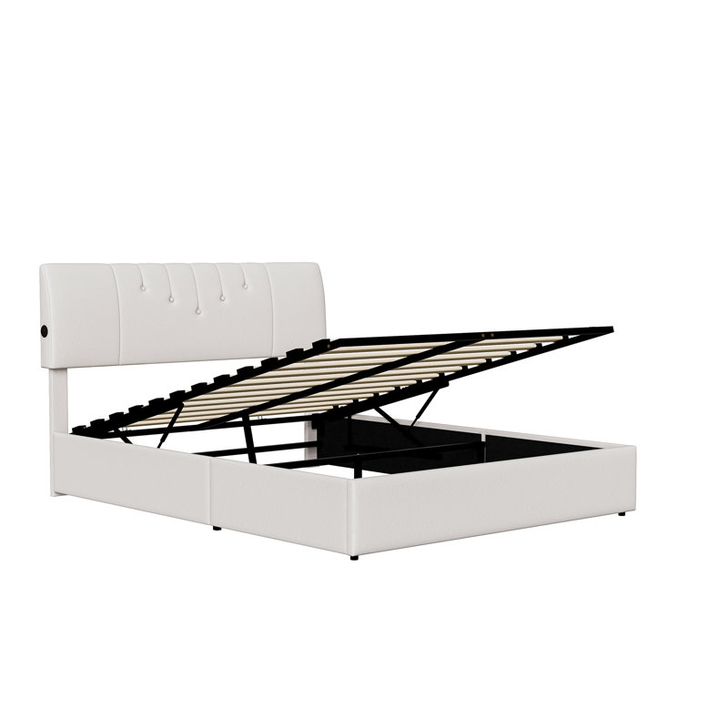 Upholstered Ottoman Storage Bed, European Kingsize (160 x 200 cm)