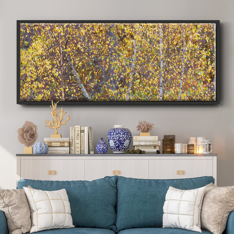 Tree Panorama III- Framed Canvas, 24" H x 60" W